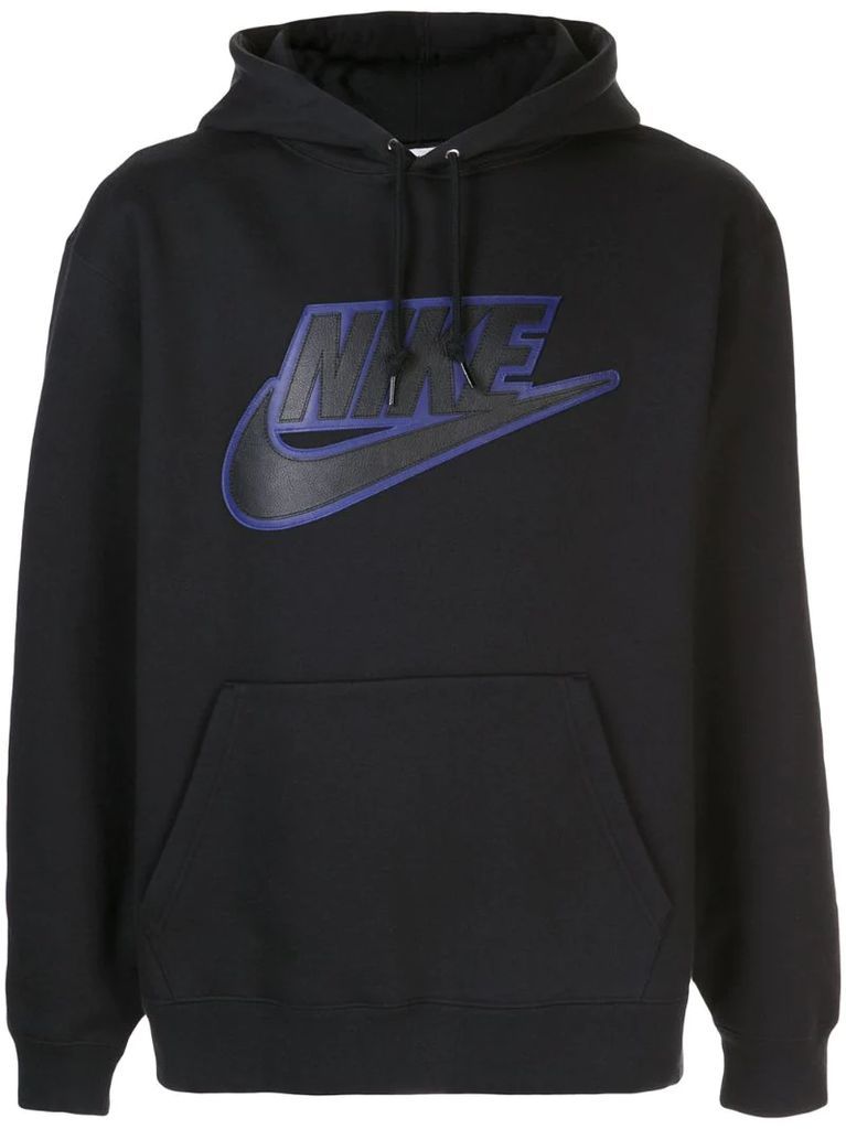 x Nike leather applique hoodie