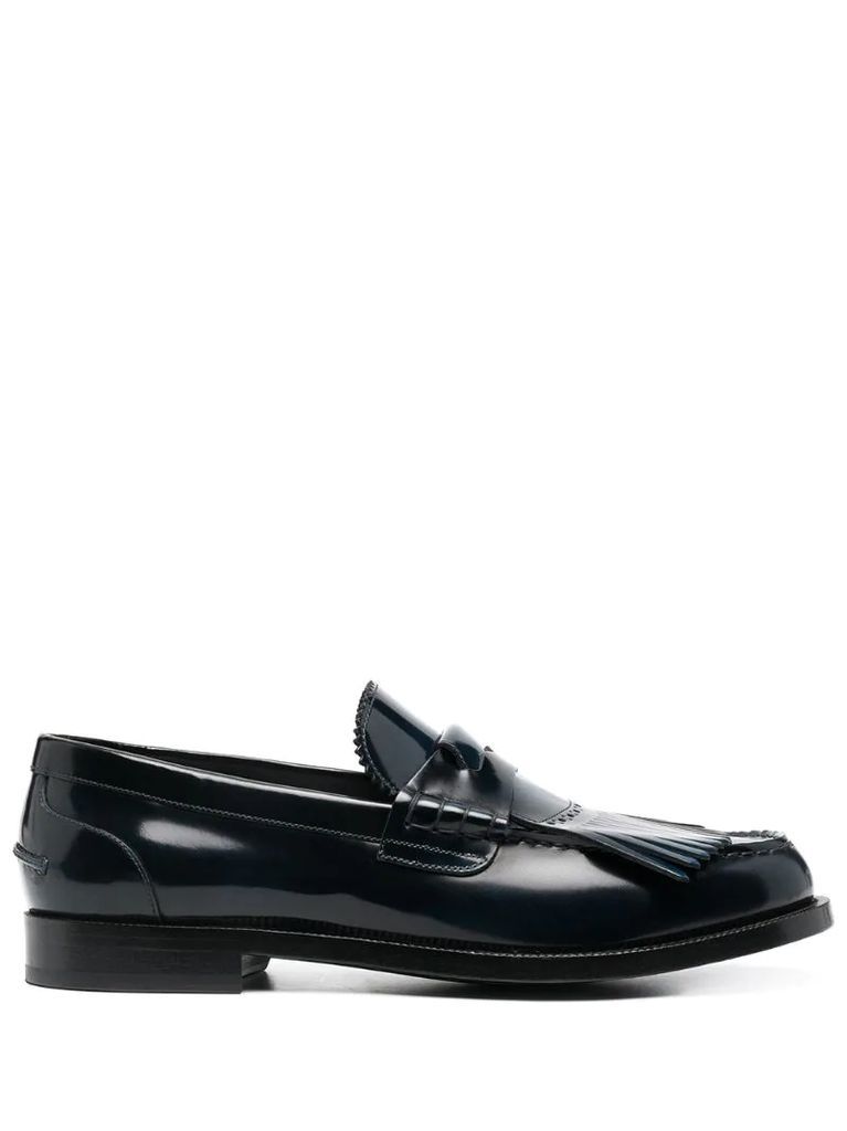 fringed penny loafers