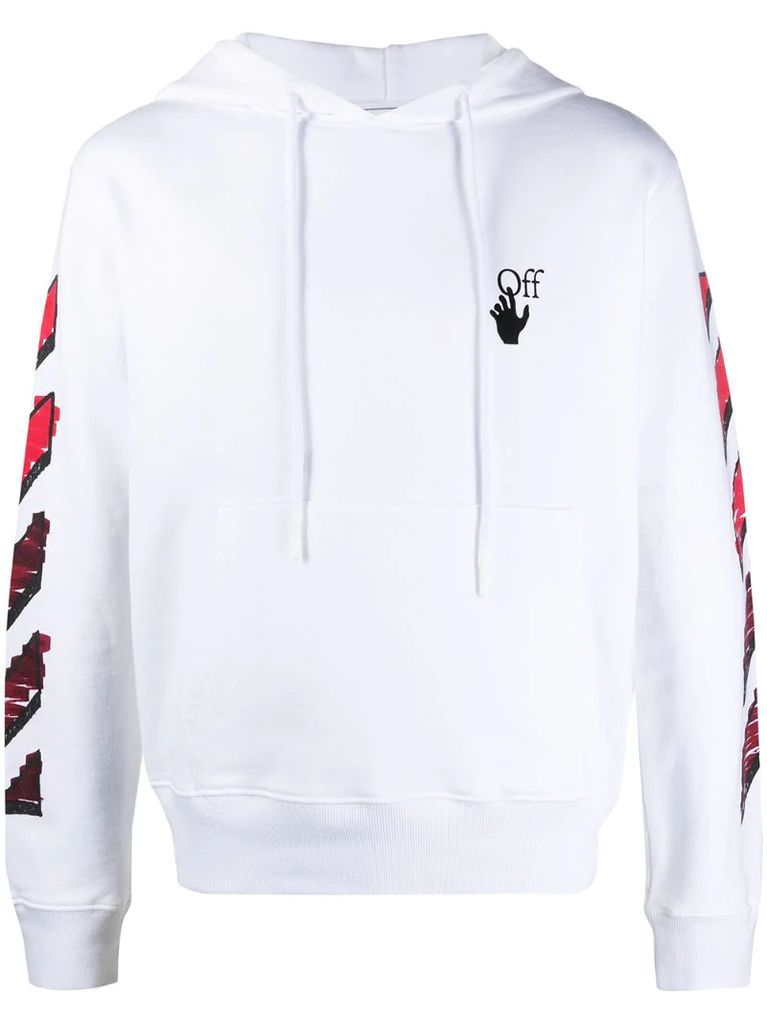 Marker Arrows cotton hoodie