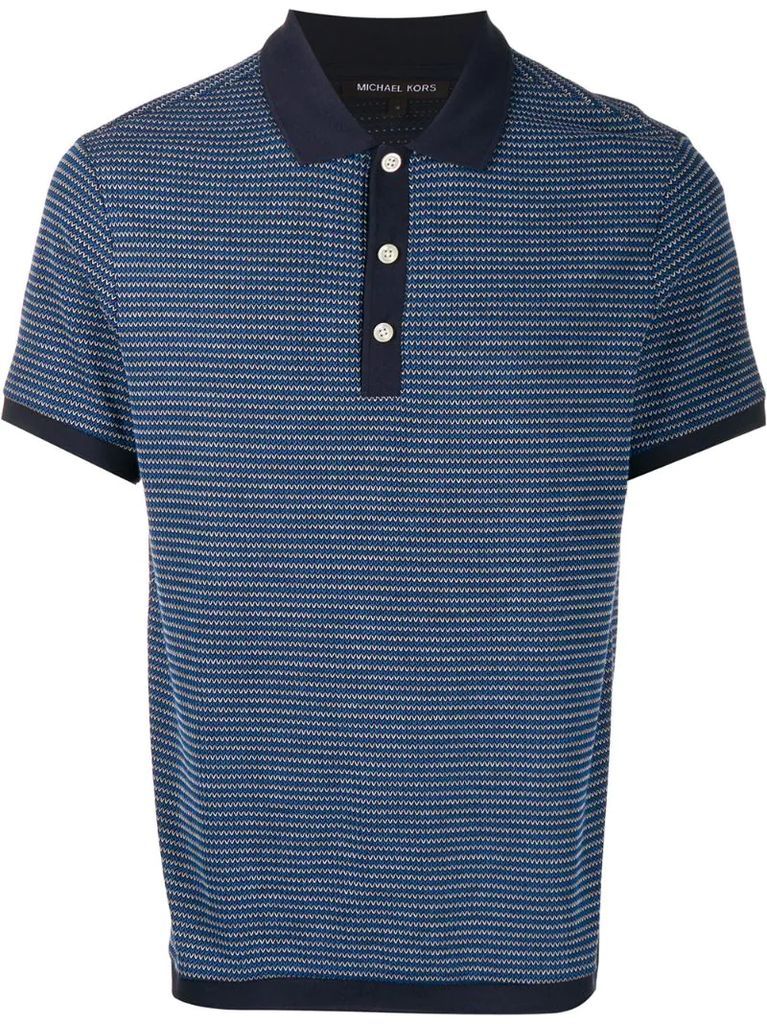 contrast trimmed polo shirt