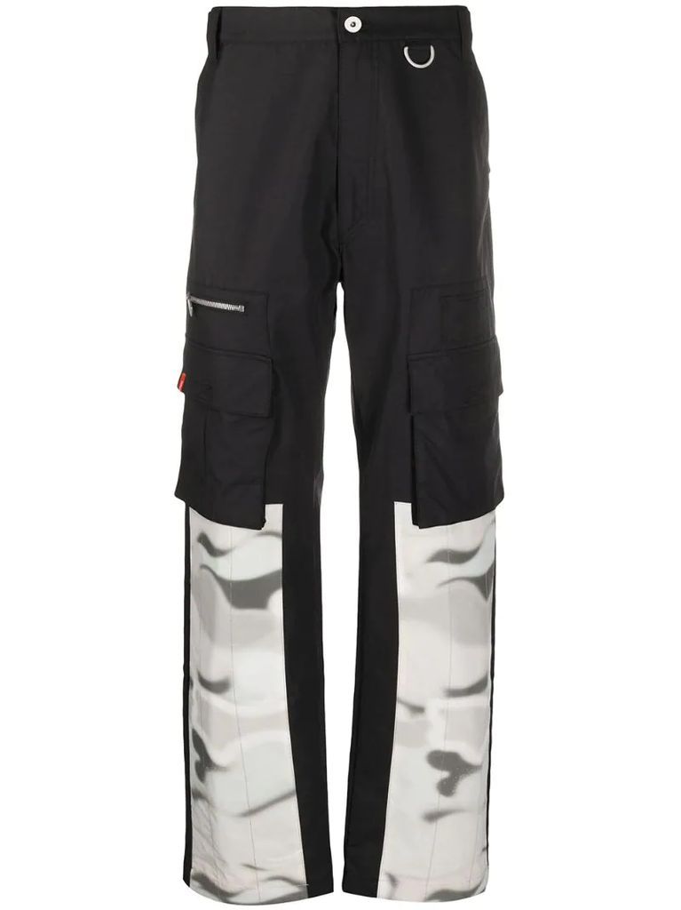 abstract patch trousers