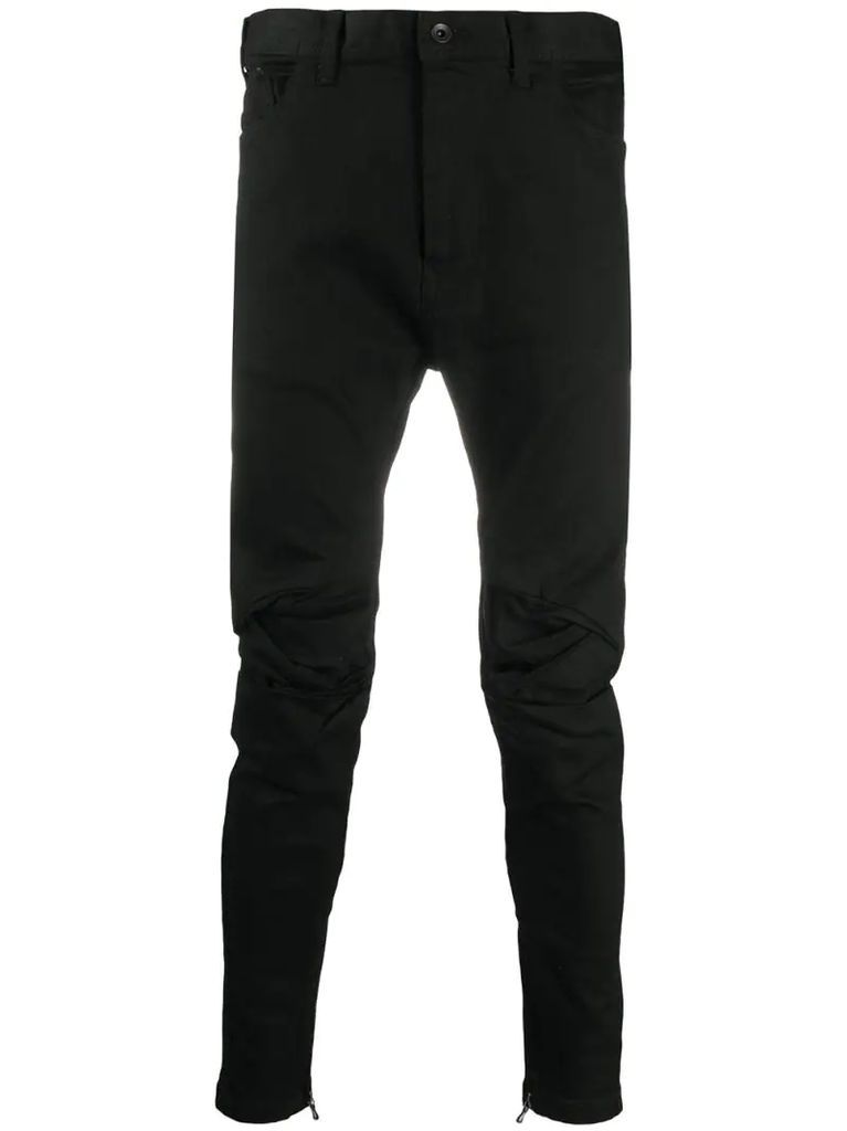 displaced-seam skinny trousers