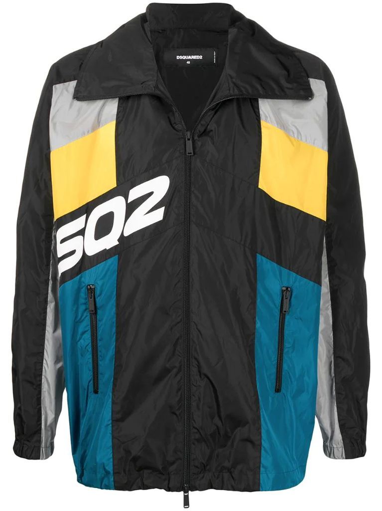 colour-block windbreaker jacket