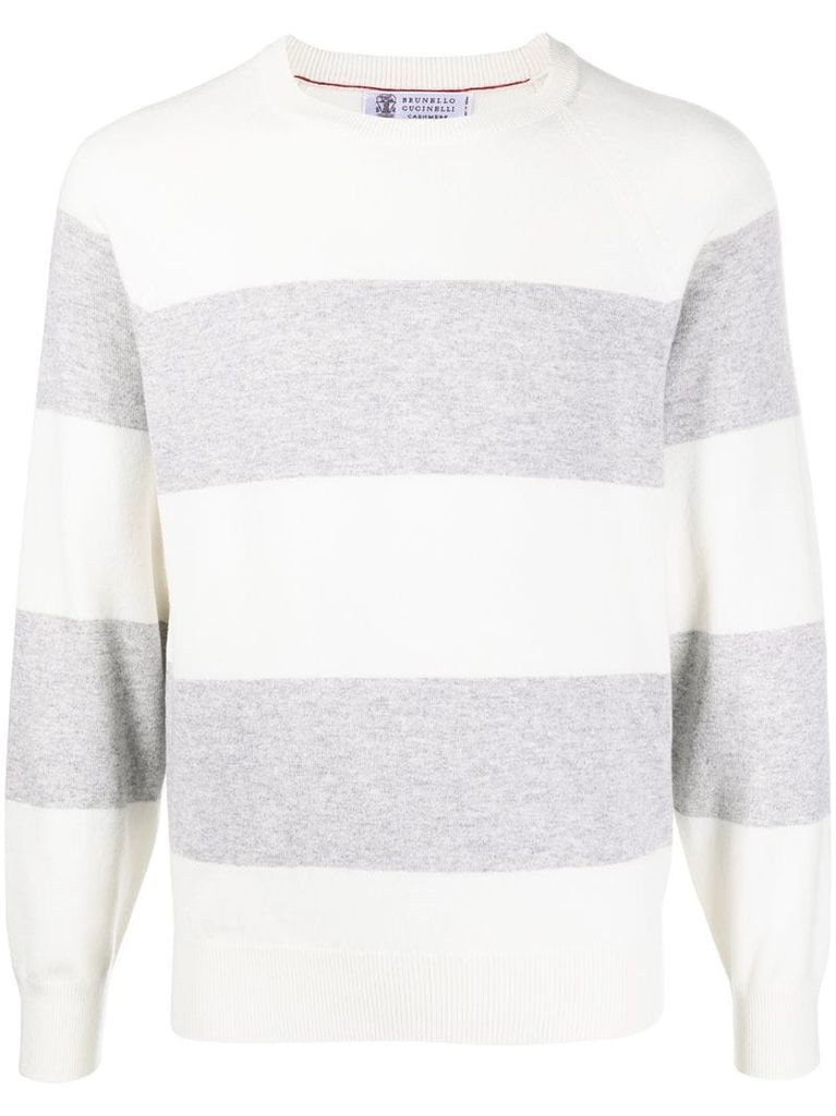 fine-knit stripe jumper