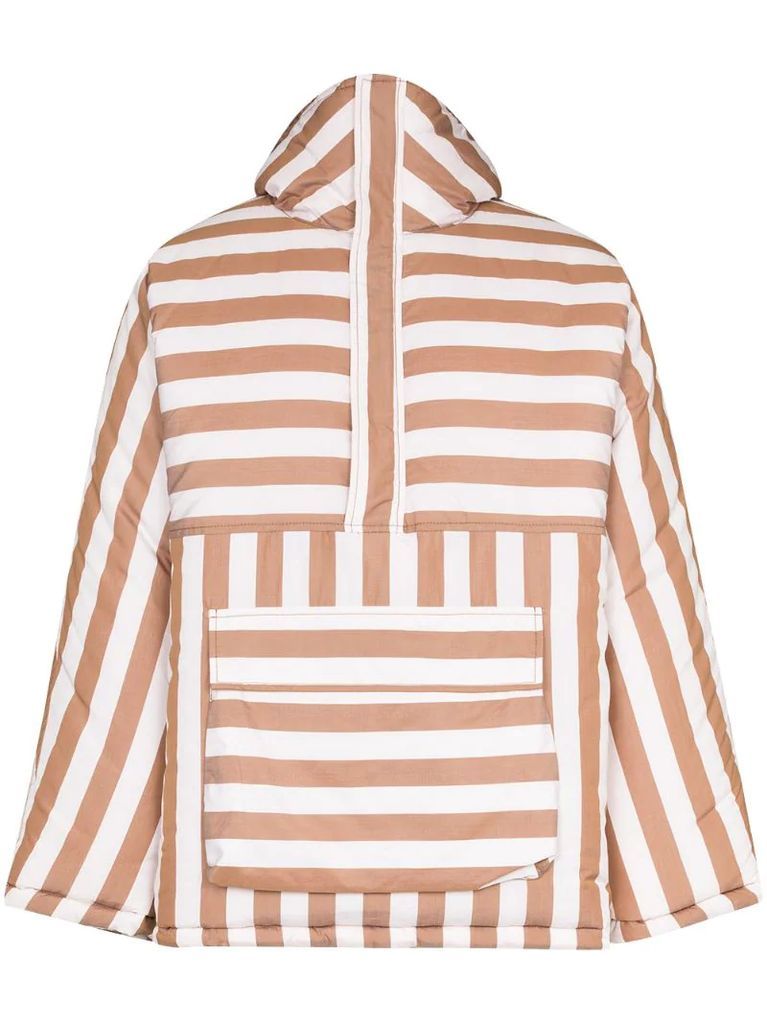 stripe-print padded jacket