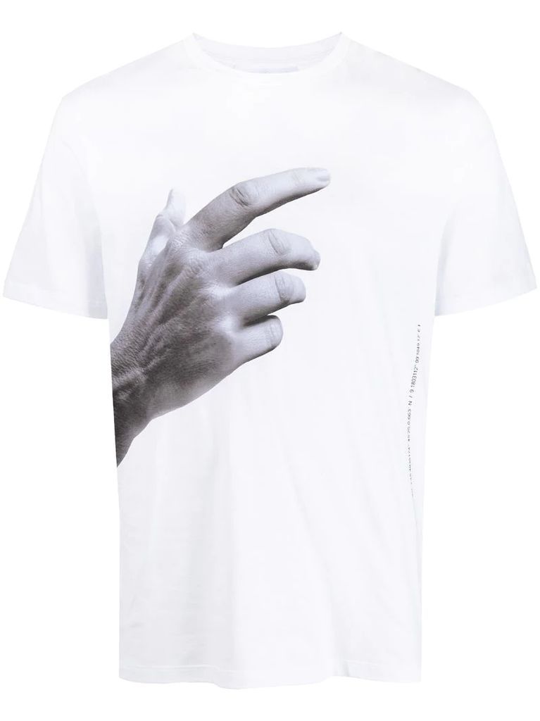 hand print short-sleeve T-shirt