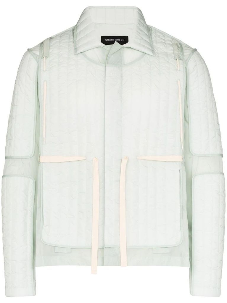 quilted panelled jacket