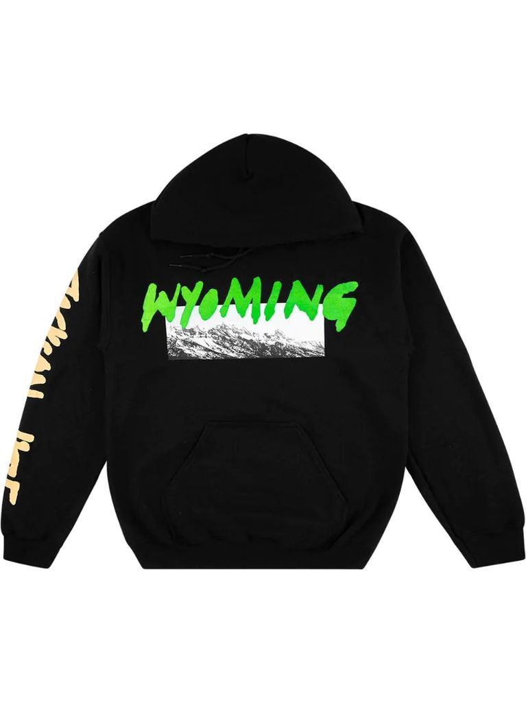 Wyoming-print hoodie