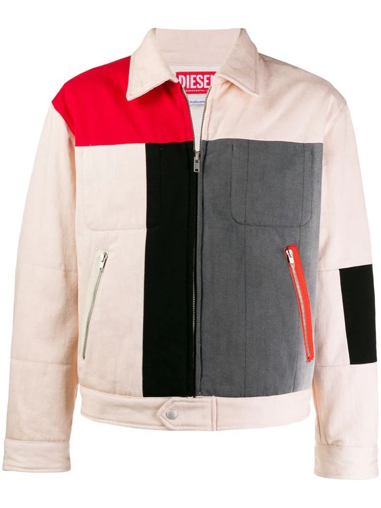 colour-block jacket