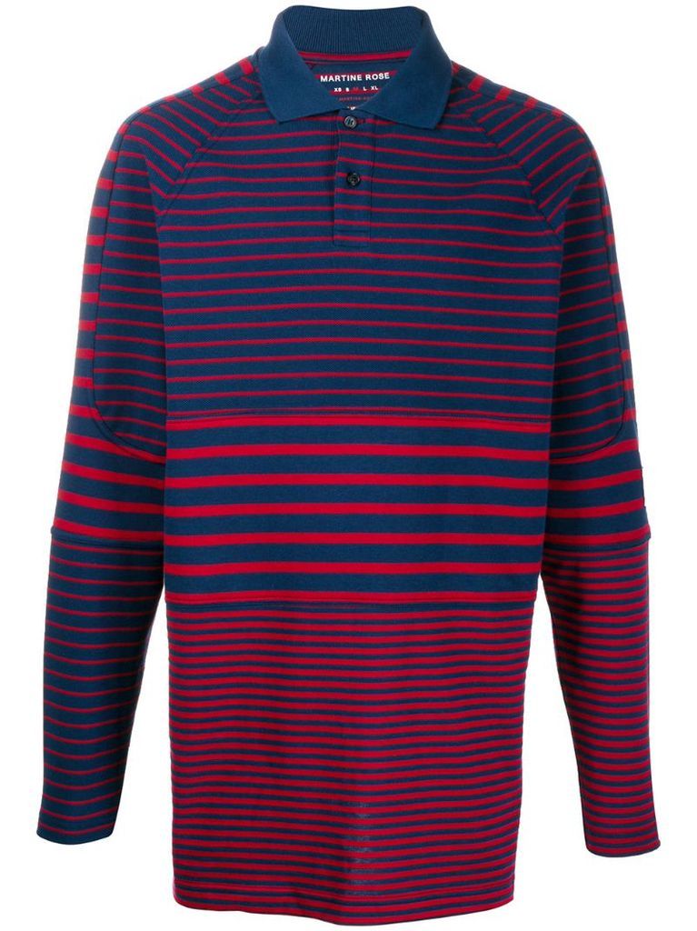 loose-fit striped polo shirt