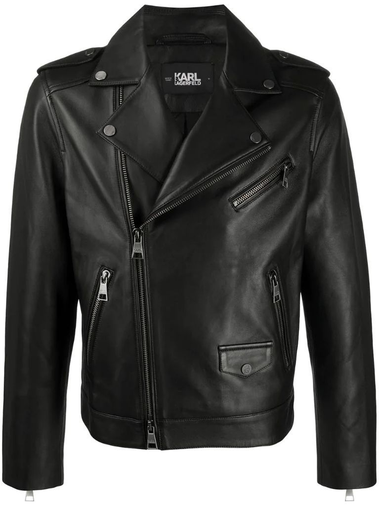 Ikonic leather biker jacket