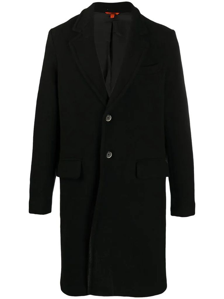 long-sleeved button up coat