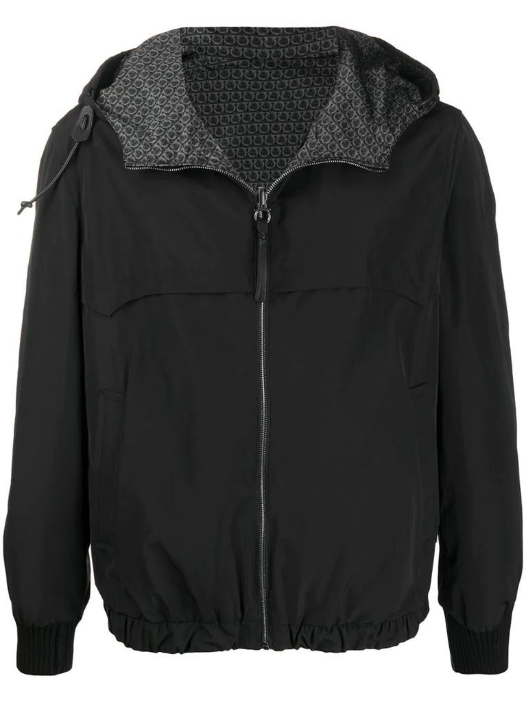 reversible hooded jacket