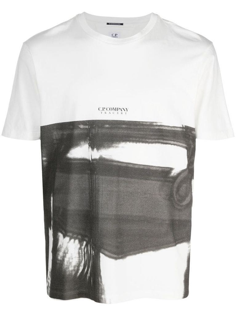 abstract-print crew-neck T-shirt