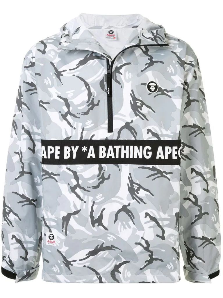 graphic print windbreaker