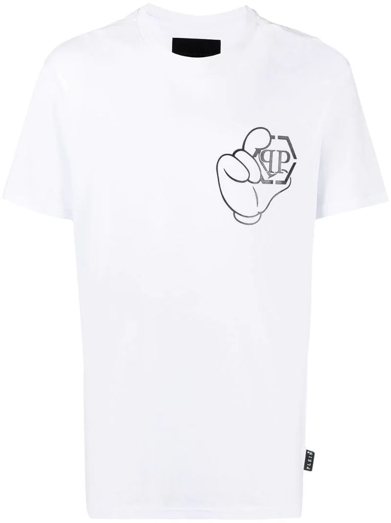 logo-print round neck T-shirt