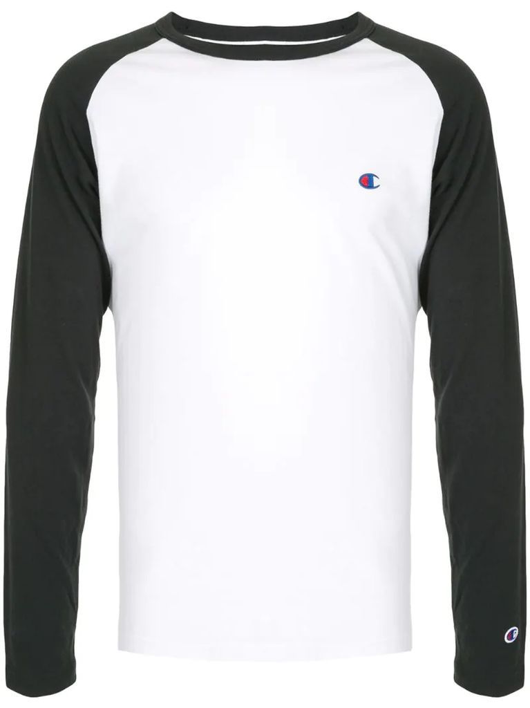 two-tone logo embroidered Tee
