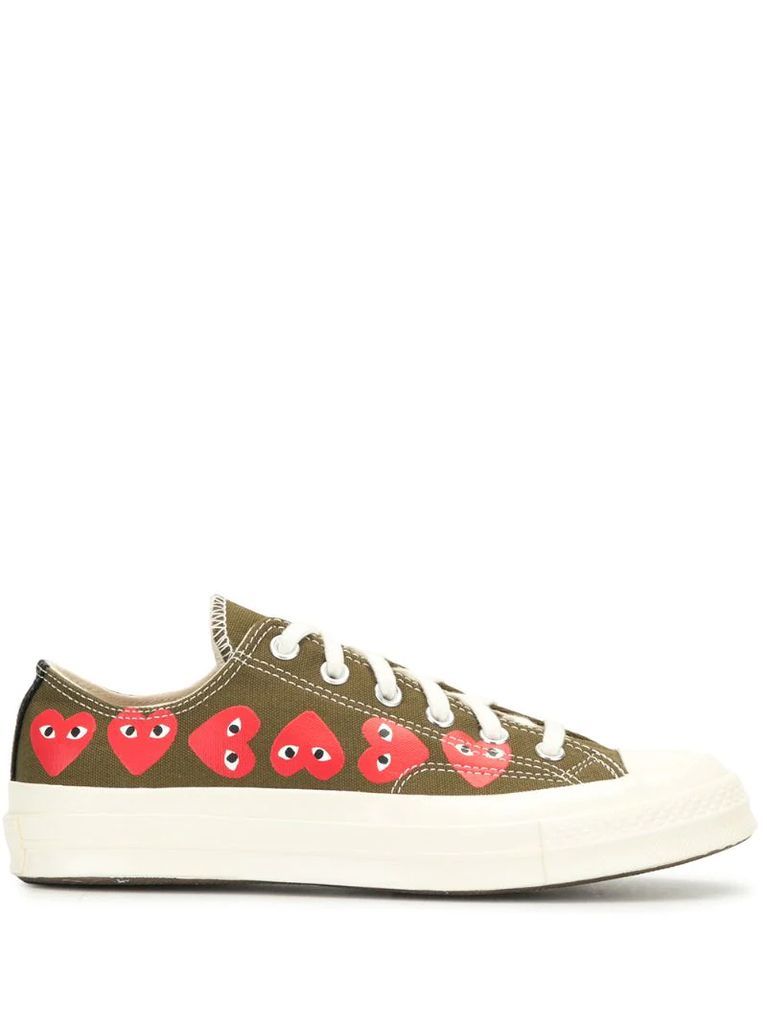 signature red heart print sneakers