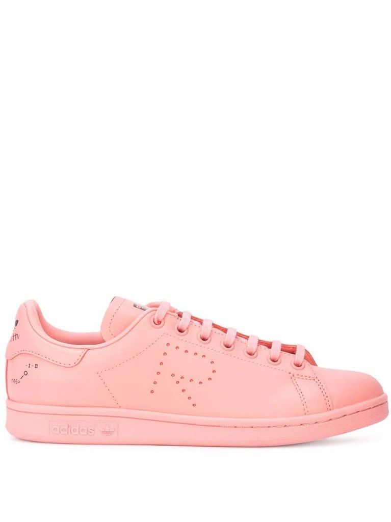 pink X raf simons stan smith leather sneakers