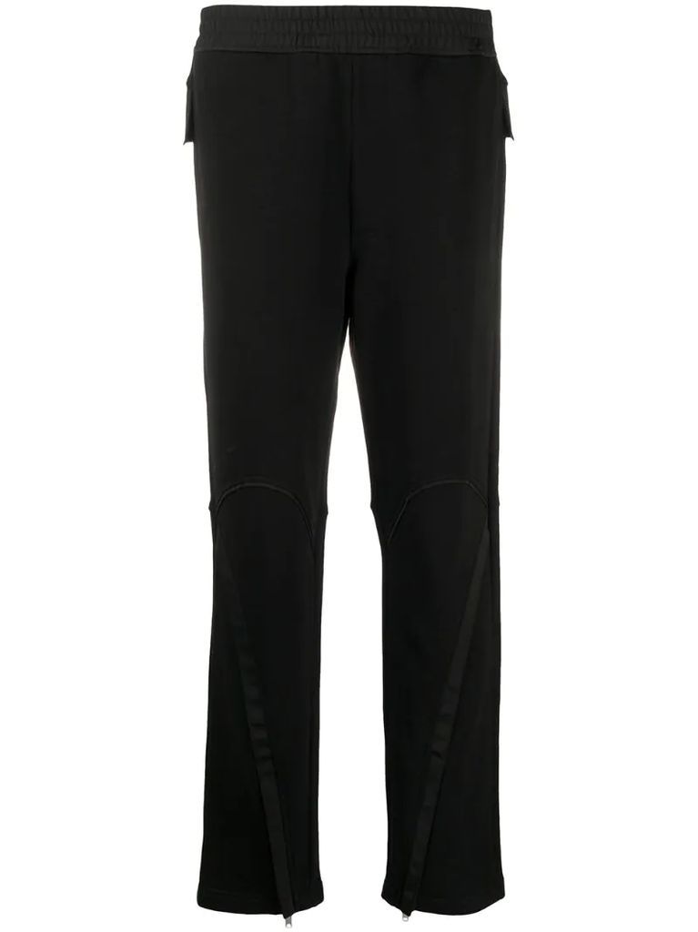 zip detail track pants