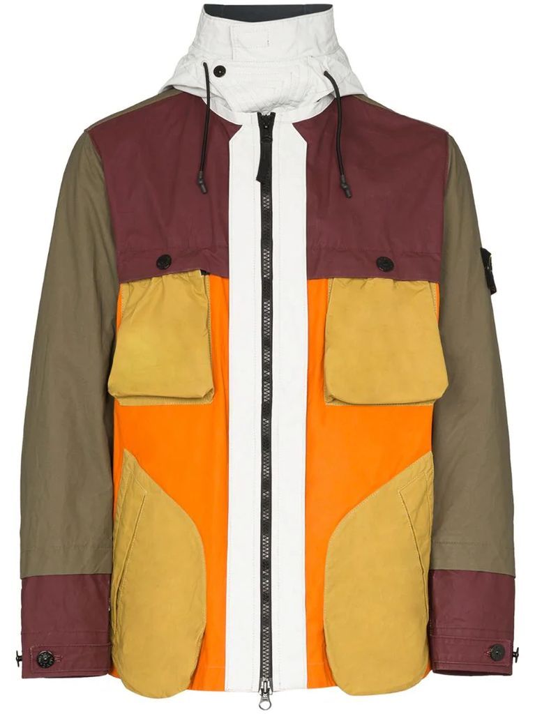panelled zip-front jacket