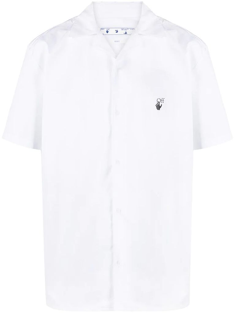 embroidered-logo short-sleeve shirt