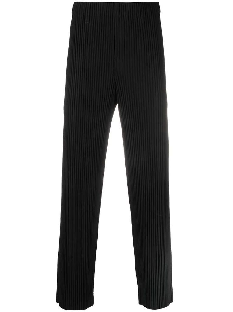 plissé cropped trousers