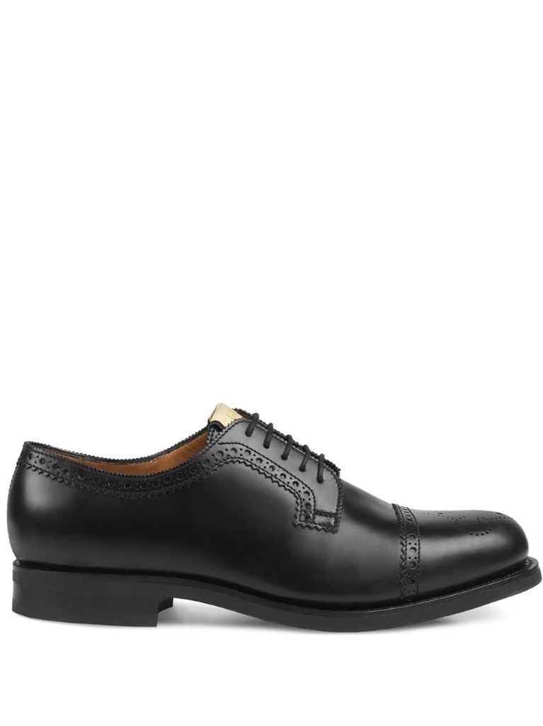 perforated leather brogues