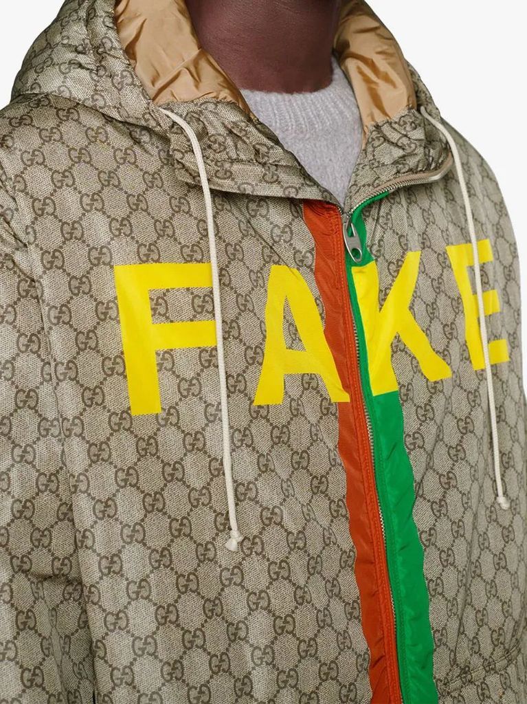 Fake/Not print GG nylon jacket