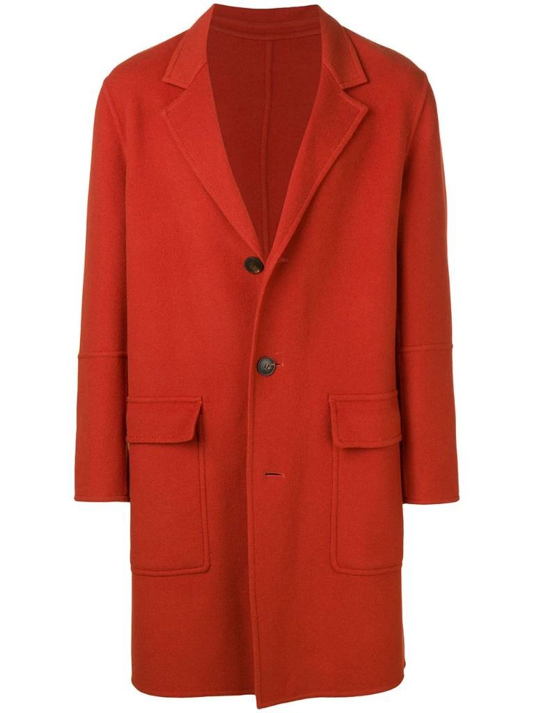 three buttons unlined coat