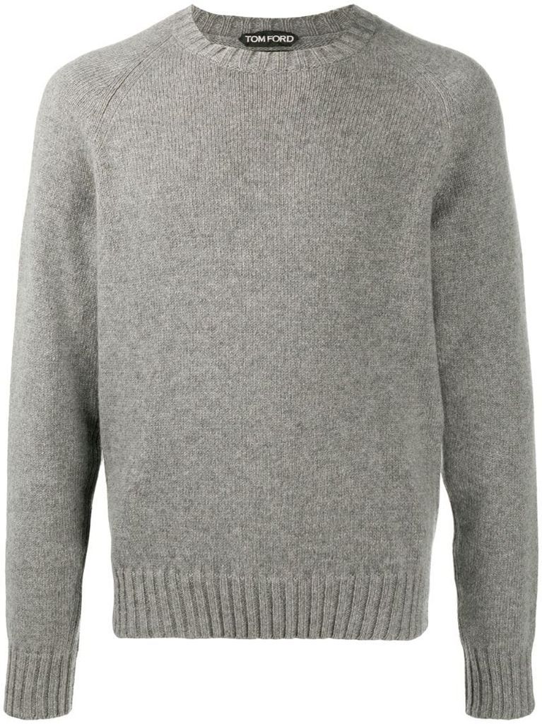 crew neck knitted jumper