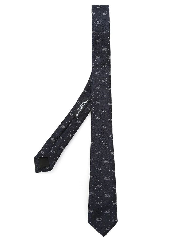 embroidered logo tie