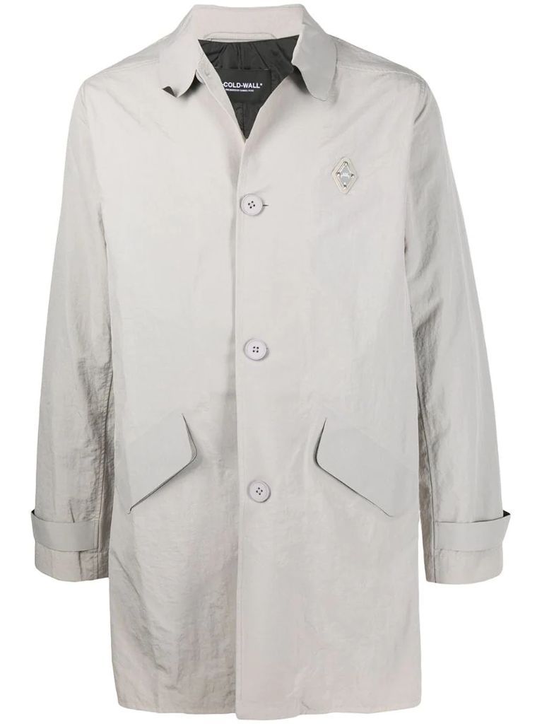 singe-breasted trench coat