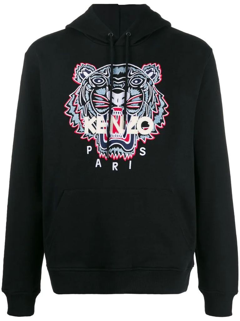 embroidered-motif hoodie
