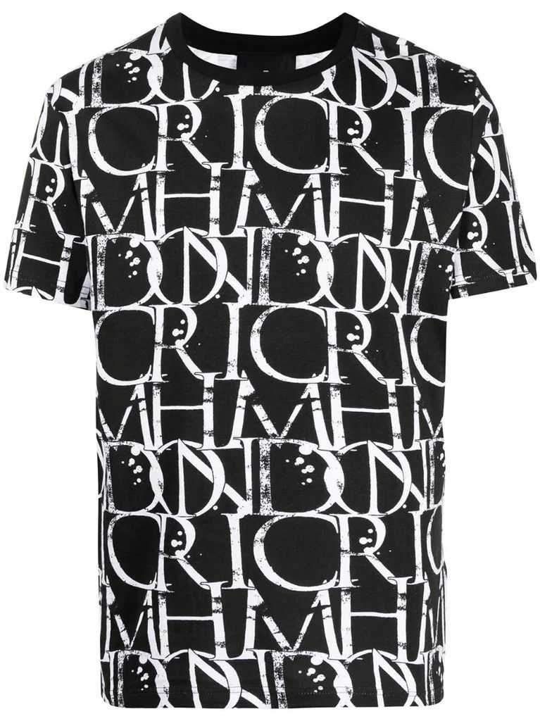 monogram print T-shirt