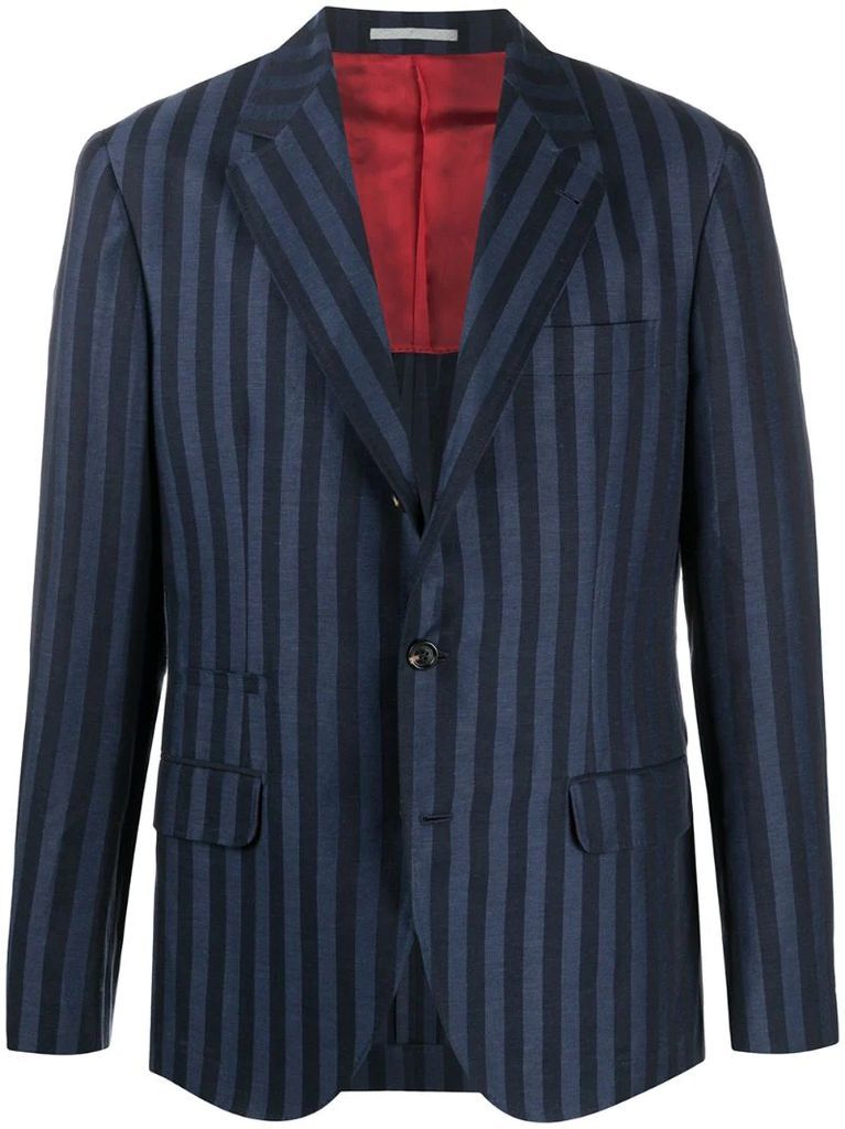 striped tailored blazer