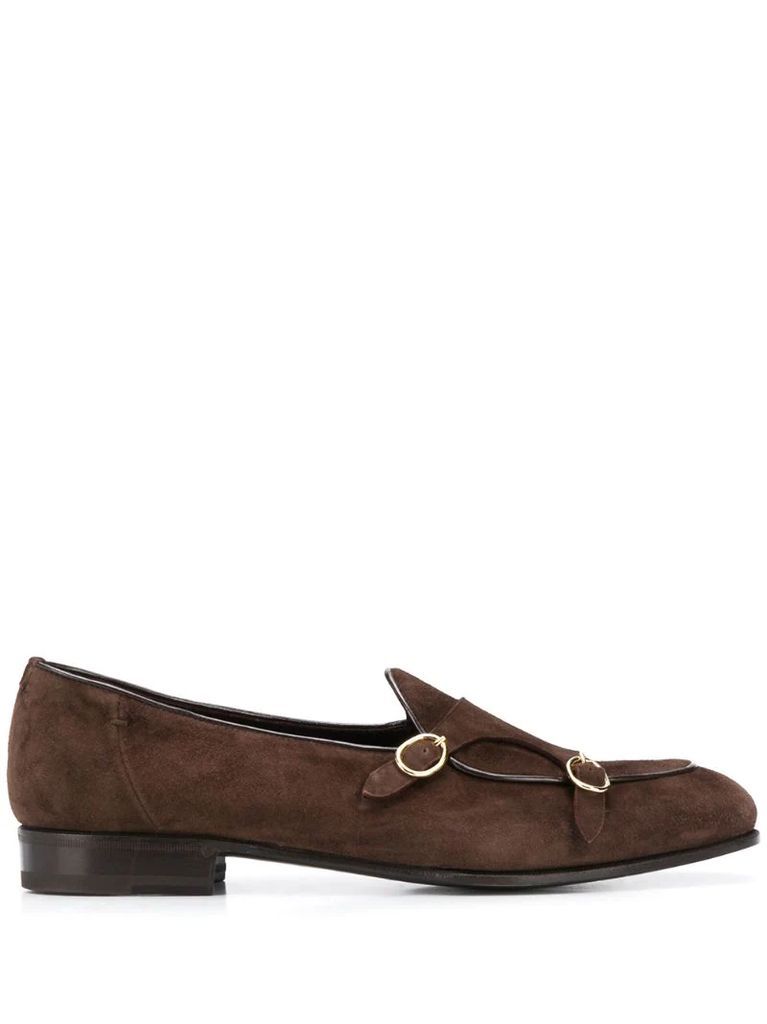 Cashmere buckled loafers