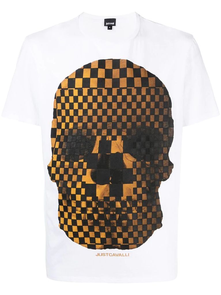 skull-print short-sleeved T-shirt