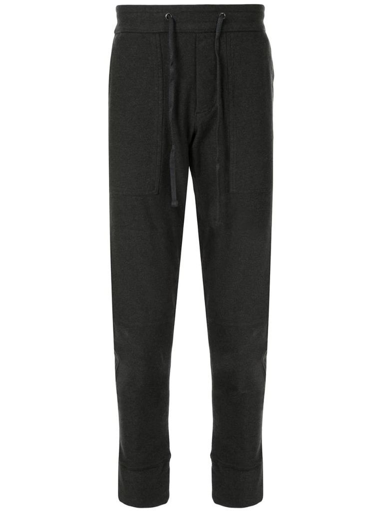 Heathered knit trousers