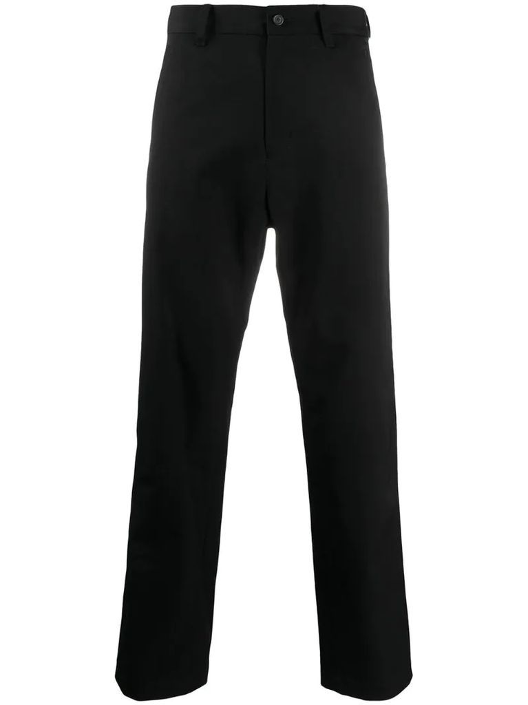 side-stripe straight-fit trousers