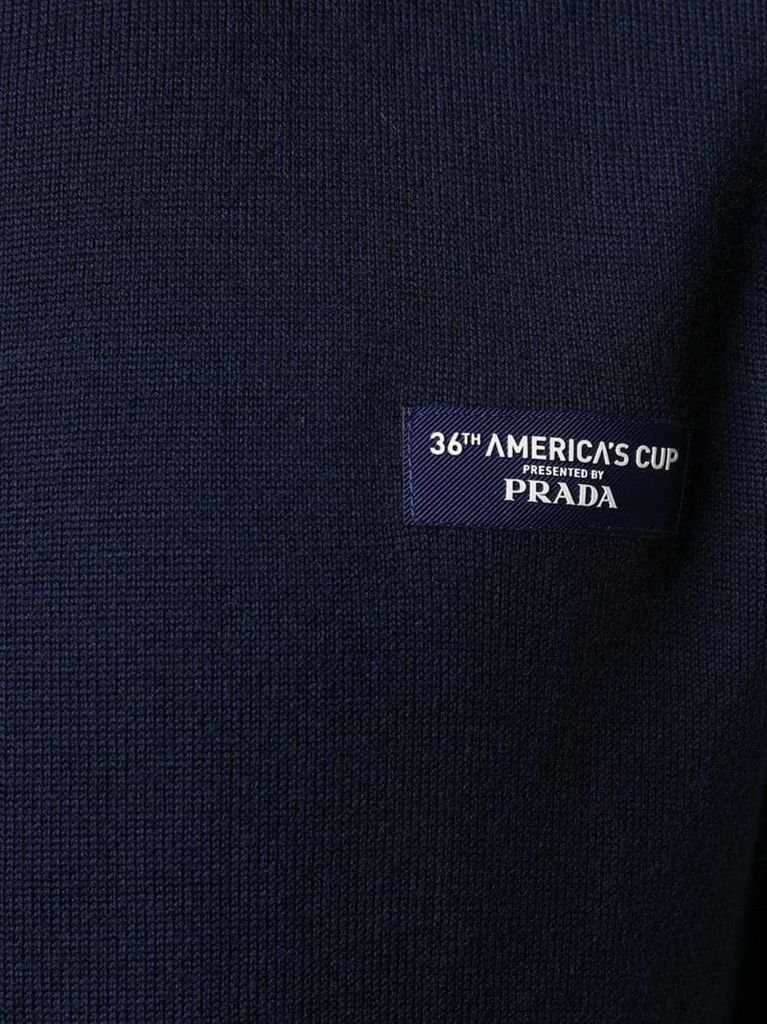 panelled logo pullover