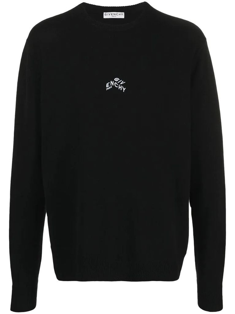 logo-print cashmere jumper