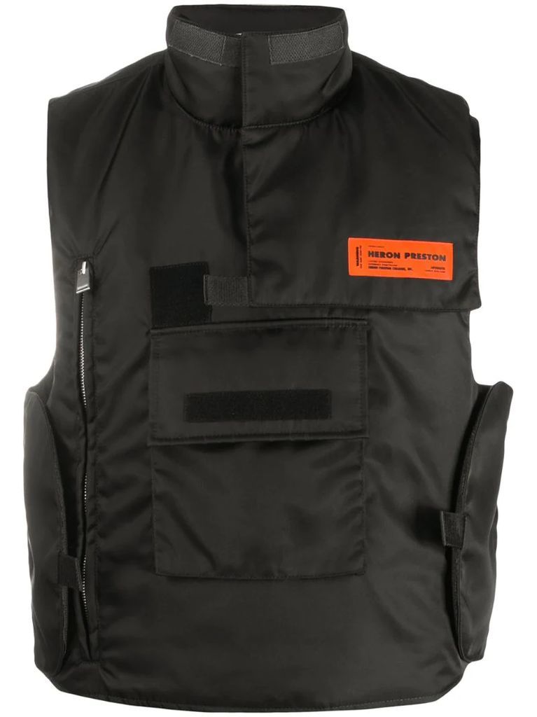 multi-pocket padded vest
