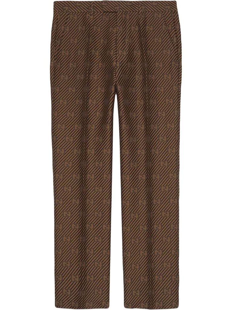 GG stripe print tailored trousers