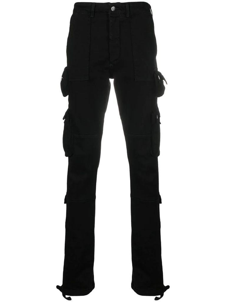 Tactical slim-fit cargo trousers