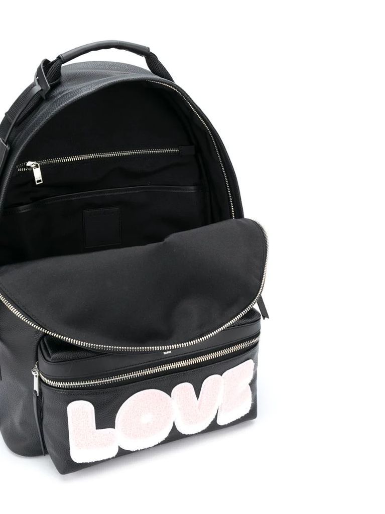 Love print backpack