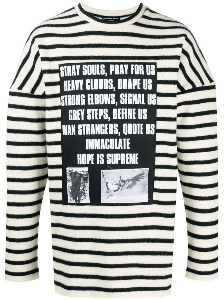 striped graphic-print jumper