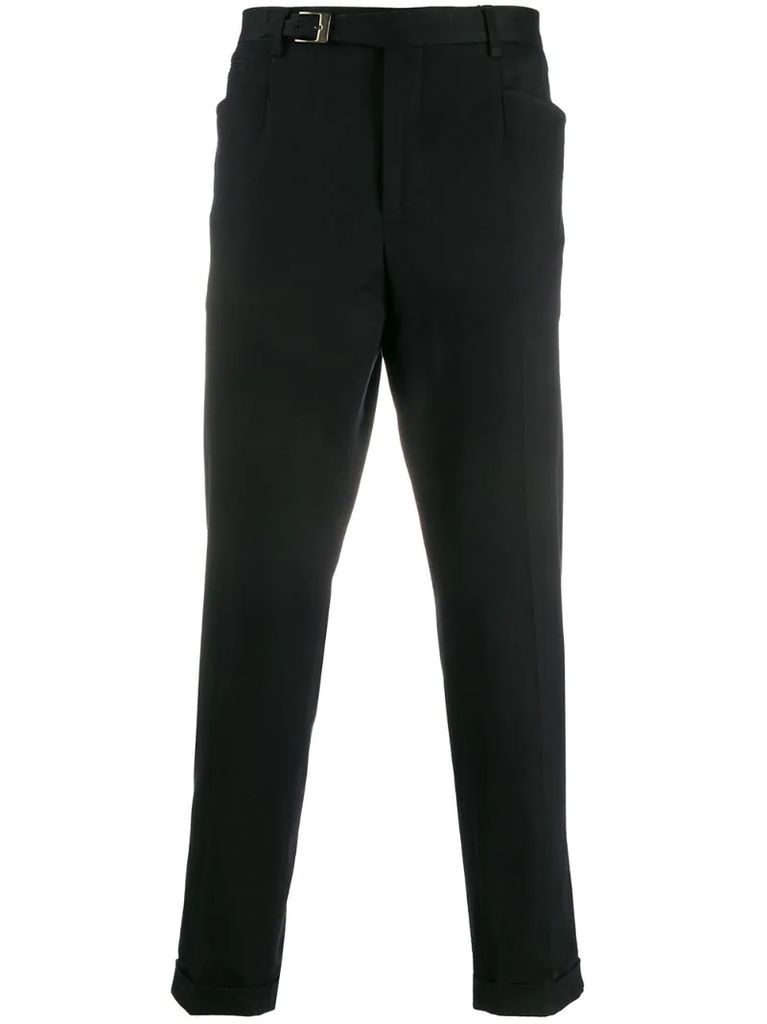 buckle detail tailored trousers