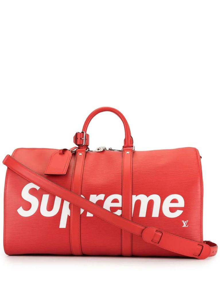 x Supreme pre-owned Keepall Bandouliere 45 travel bag