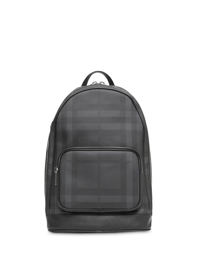 London Check and Leather Backpack